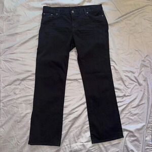 Vtg Lucky Brand Wide Leg Women's Jeans Mid Rise Sz 14 Black USA
